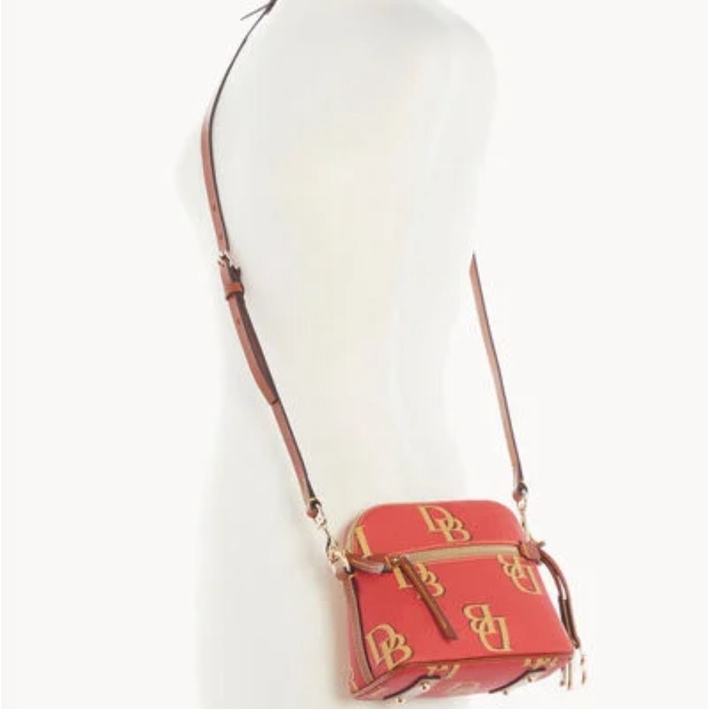 Dooney & Bourke Monogram Domed Crossbody Red - Picture 14 of 15